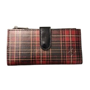 Patricia Nash Tartan Plaid Red Black Nazari Wallet